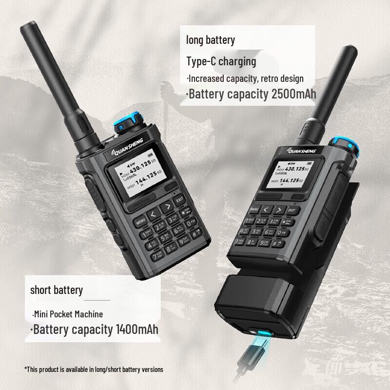 Walkie-Talkie ad Alta Potenza QUANSHENG UV-K1 con Ricarica Type-C (Versione NC)