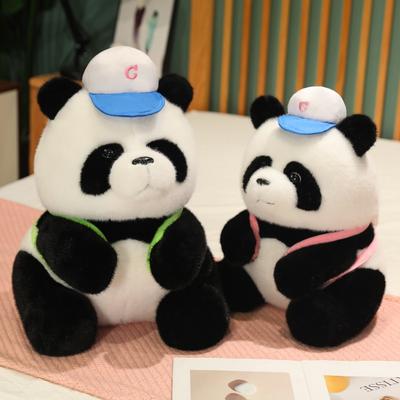 Popular Boneca de beisebol Panda Brinquedo de pelúcia Boneca de pano Mochila fofa Panda