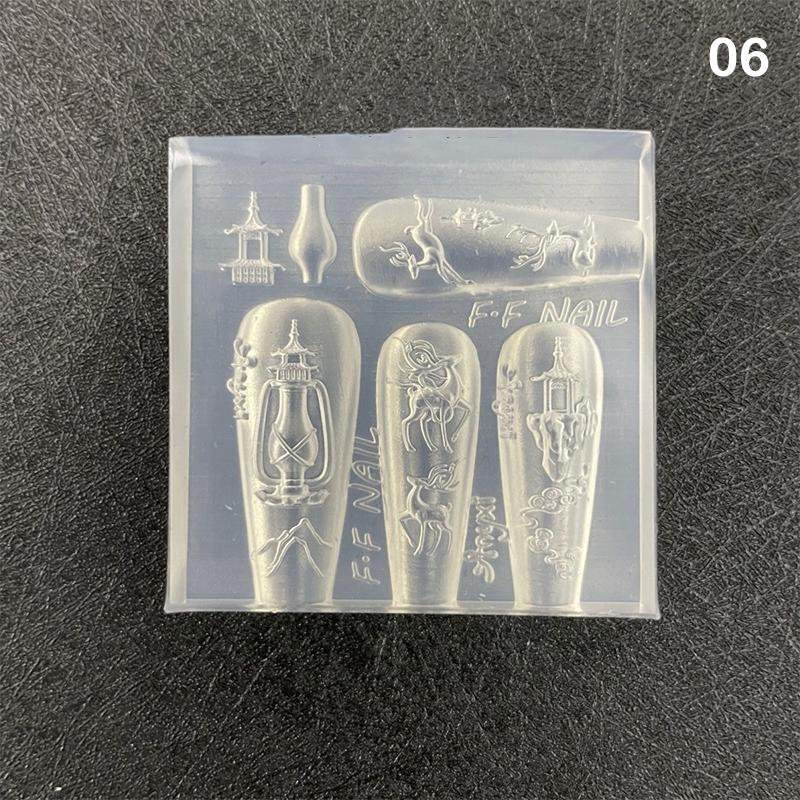 

1Pcs Silicone Nail Mold Snowflake Butterfly Flower French Style 3D Relief Nail Template Diy Nail Art Decorations Nail Art Mold