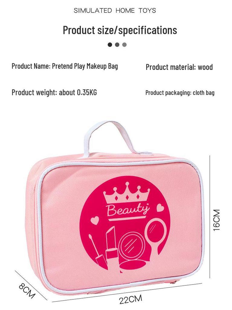 Wooden Girl's Makeup Play Set: Simulation Cosmetics To Foster Interests and Hobbies