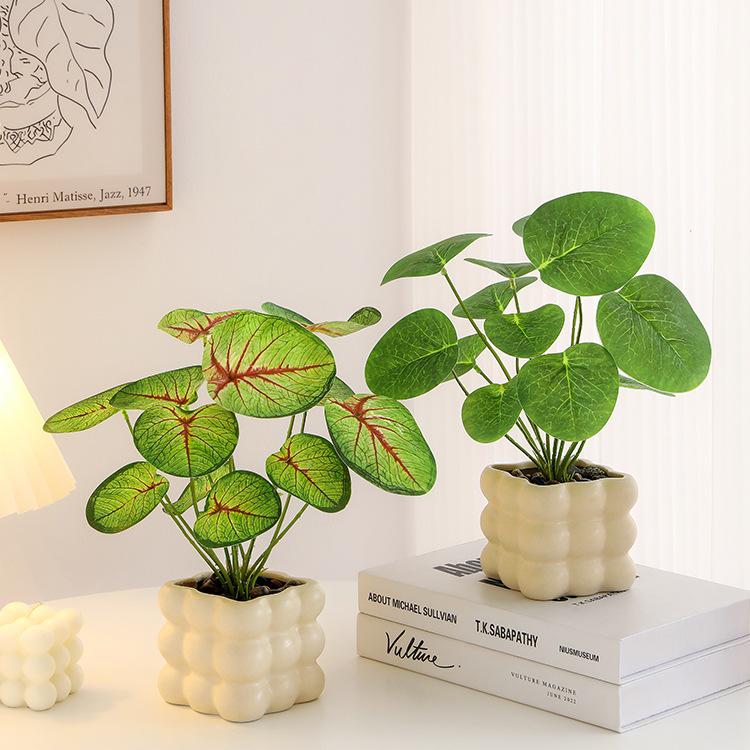 Nordic Indoor Desktop Bonsai: Artificial Green Plants for Office Decoration