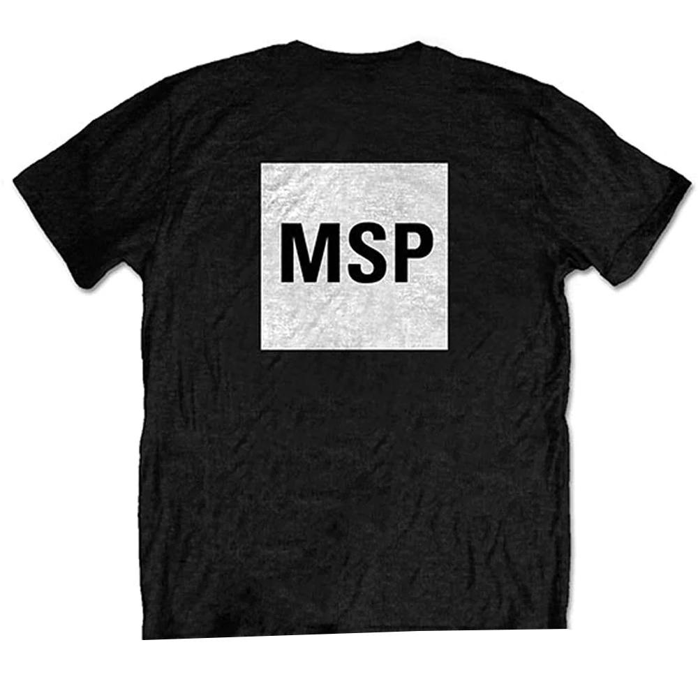 Camiseta de algodão unissex com logotipo de bloco adulto Manic Street Preachers