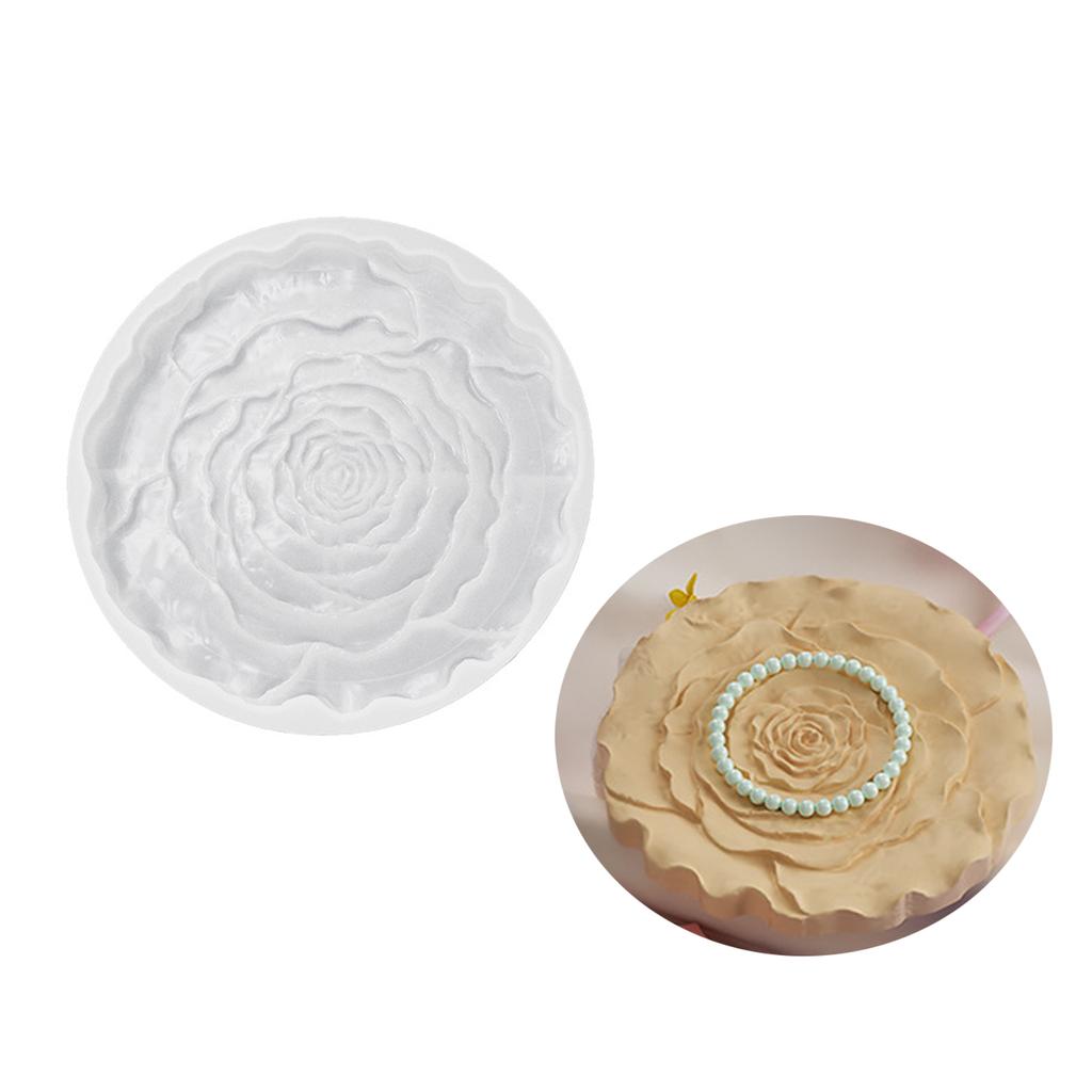 Tray Molds Cup Pad Molds Epoxy Resin Molds Rose Shaped Coaster Mold Silicone Material for DIY Hand-Making Resin Artworks