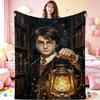Harry'S Hogwarts Adventure Flannel Blanket Soft Comfortable Fleece Blanket For Living Room Sofa Nap Home Decor Memorial Gift