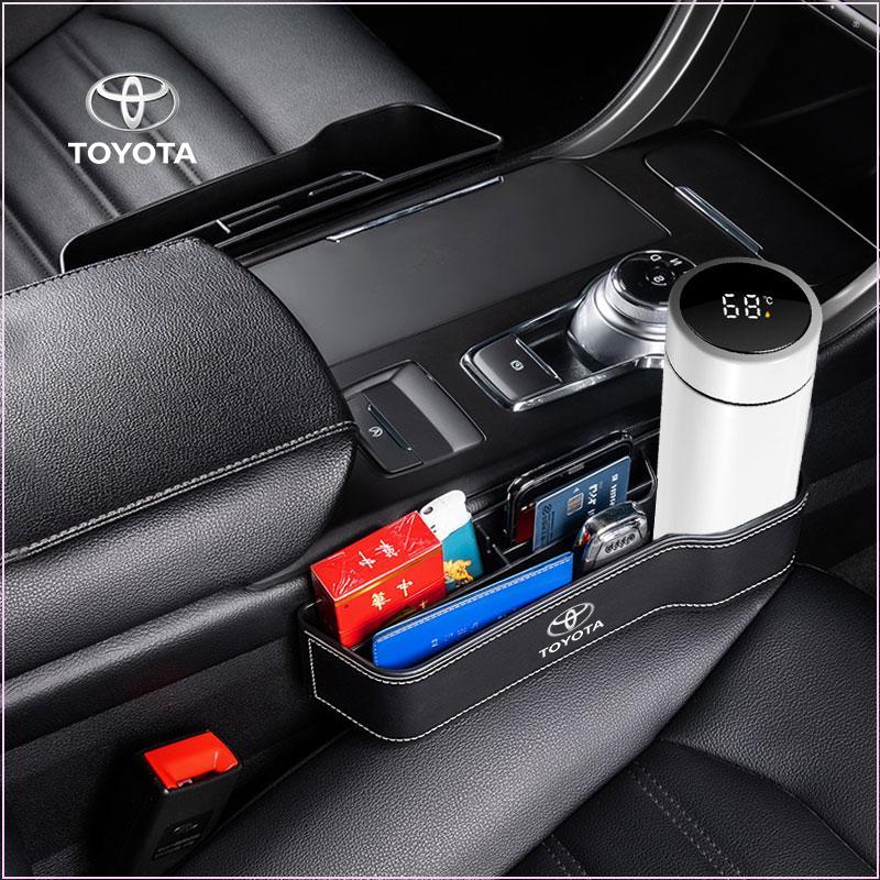 2pcs Car Seat Organizer Crevice Storage Box Gap Slit Car Accessories for Toyota Trd Gr RAV4 Camry Highlander Corolla Yaris Chr Auris
