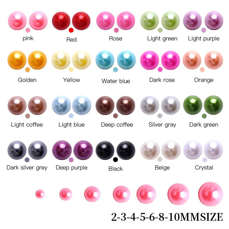 Plum Blossom 7-Grid Box Abs Nail Art Pearl Flat Bottom Nail Art Jewelry Nail Art Jewelry