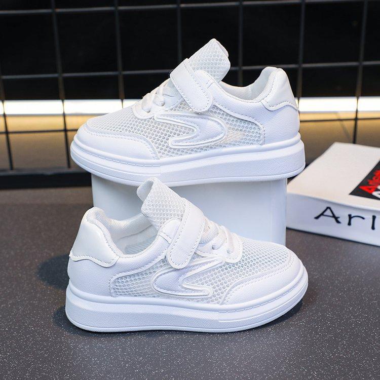 June 1st Children's Day Sports Little White Shoes Girls' Performance Shoes 2025 New 3-12 Year Old Breathable Mesh Boys' Shoes