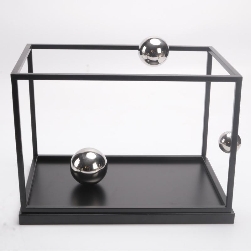 

Прямоугольный металлический шар, украшение рабочего стола, искусство, креативная геометрическая рамка, поделки, современное эстетическое украшение комнаты