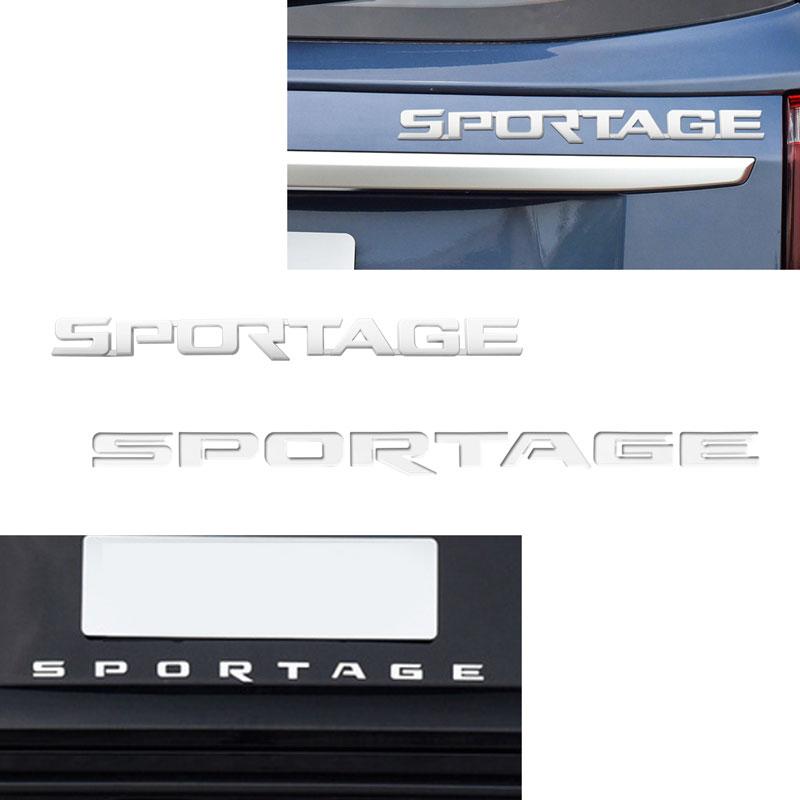ABCDFV1 3D ABS Car Stickers Sportage R Auto Letter Logo Decoration Rear Bumper Tail Door Trunk Decals For KIA Car Styling Accessories