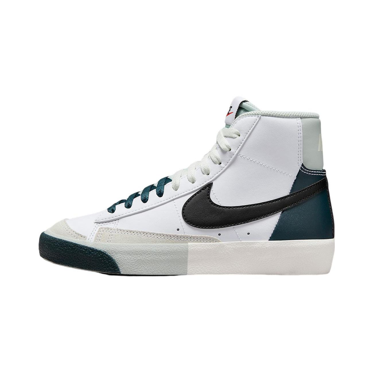 

Nike Blazer 77 Remix Прочные детские кеды средней высоты для скейтбординга Детские кроссовки Белый Зеленый Черный FN6939-101 27