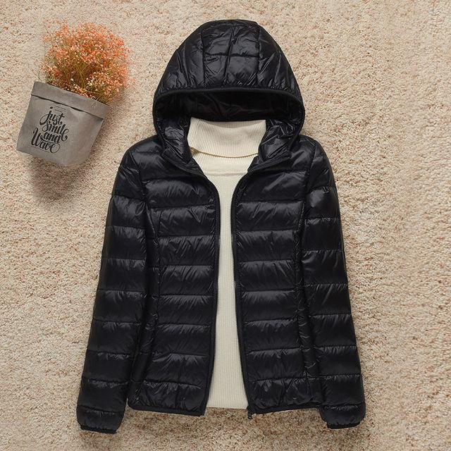 Women Winter Coat New Ultra Light White Duck Down Jacket Slim Women Winter Puffer Jacket Portable Windproof Down Coat