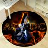 1pc AC/DC Music Band Logo Home Office Outdoor Round Carpet Gift Decorative Rug MatRC2704