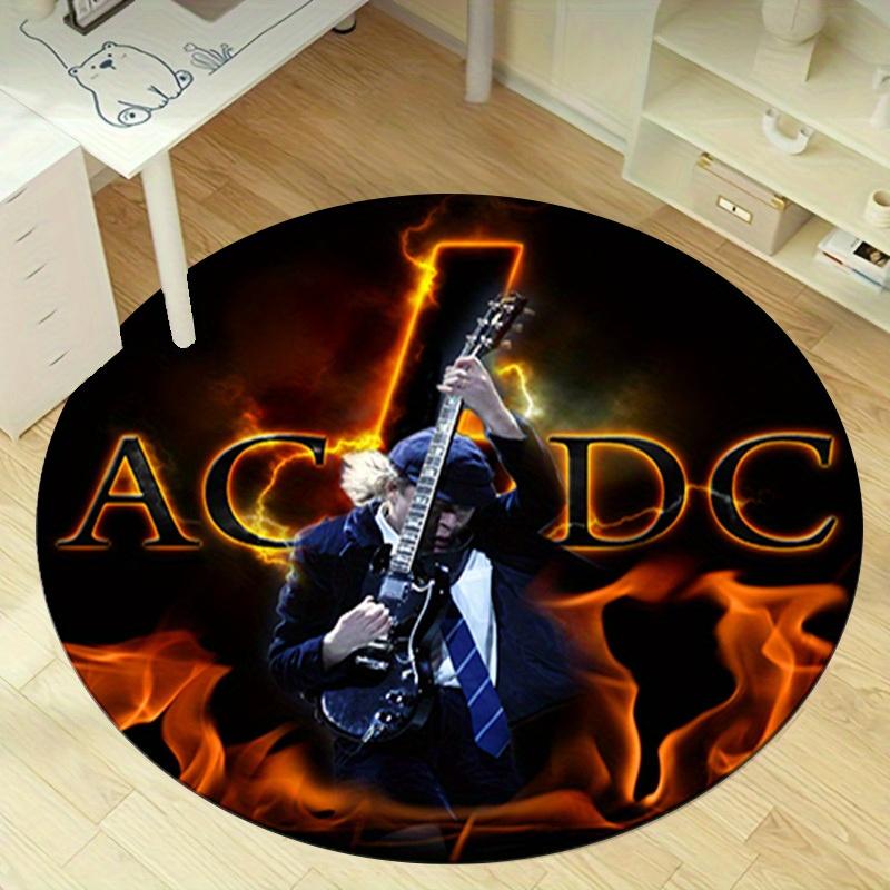 

1 шт. AC/DC Логотип Музыкальной Группы Домашний Офис Уличный Круглый Ковер Подарок Декоративный Коврик MatRC2704 80cm by 80cm