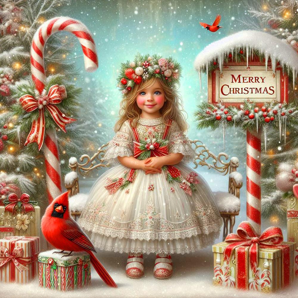 5D DIY Full Round Drill Diamond Painting Christmas Kit Home Decoration Art Craft