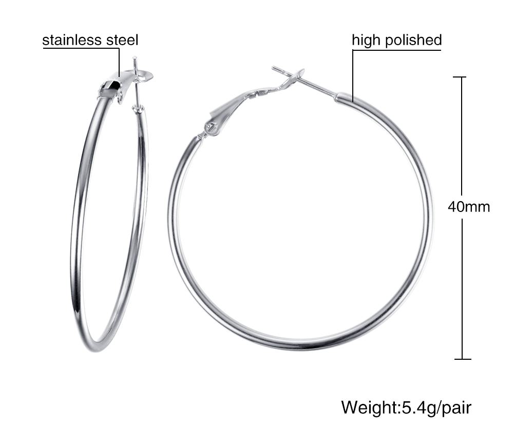 Stainless Steel Crescent Hollow Earrings Geometric Hoop Earrings for Women Chic Party Wedding Jewelry Gifts
