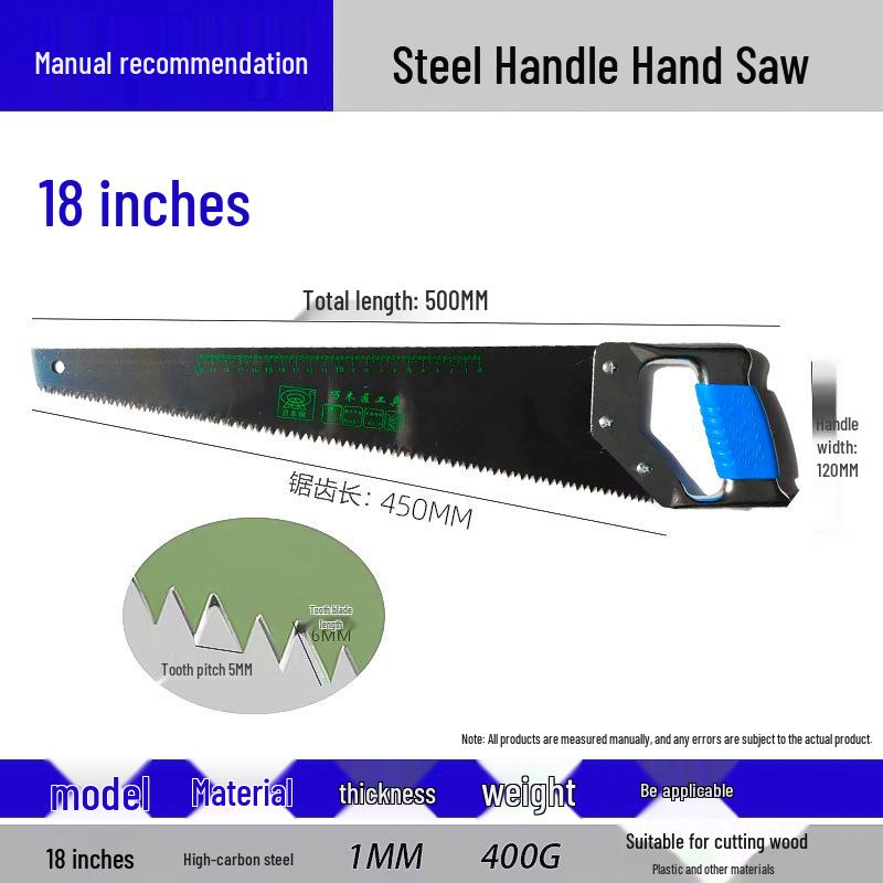 Multi-function Hand Saw for Wood, Plastic, and Pruning