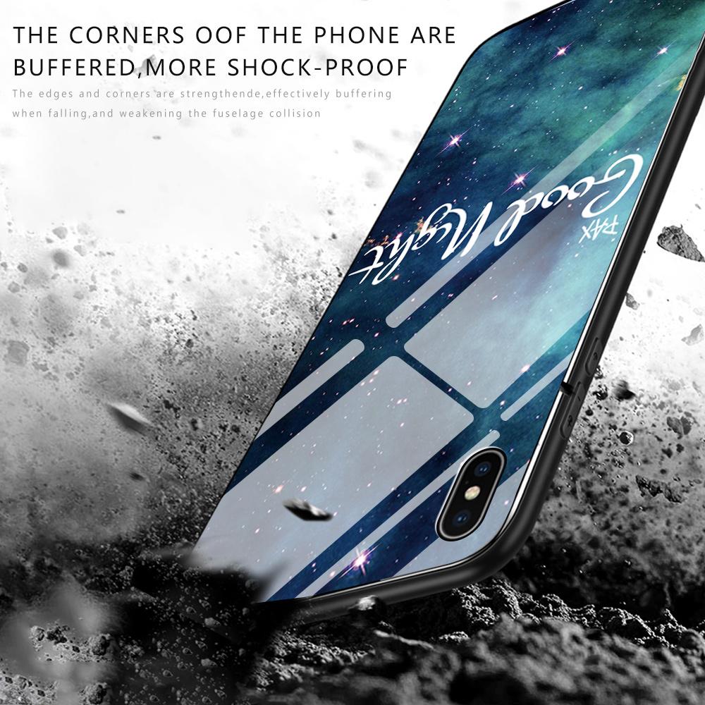 Tempered Glass Phone Case For iPhone 11 12 13 14 15 16 17 Redmi 10 12 14C Note10 Note14 Xiaomi 11Lite PocoC75 Soft Edge Shockproof Smooth Shell