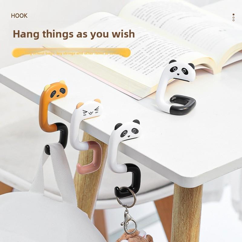 Panda Cute Raccoon And Cat Design S Shaped Desktop Multi Hook Functional