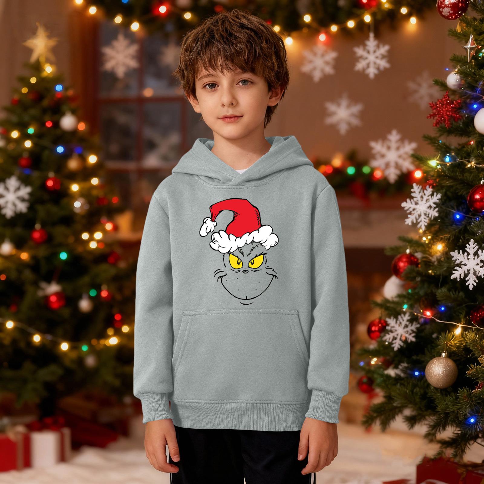 

Рождественский свитшот для мальчиков и девочек, уродливая рождественская футболка, свитшот с круглым вырезом, для малышей, с длинным рукавом, пуловер, наряд, топы 130