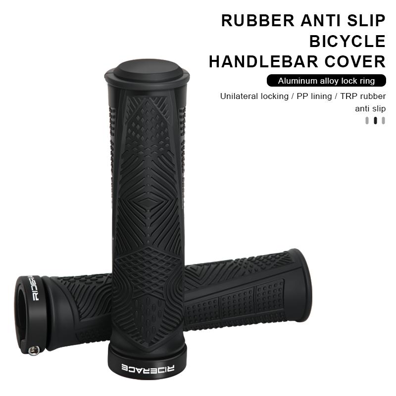 Bicycle Handlebar Grips Anti-Skid Shock-Absorbing Mountain Bike Handlebar Cover Ergonomic Comfortable Rubber Cycling Accessories