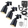 Takasho Garden Light, Activity Light, LGL-LH05P, with Controller and Rain Cover, Basic Set, 3 Lights, Stand, Controller, Hikarinovation Set
