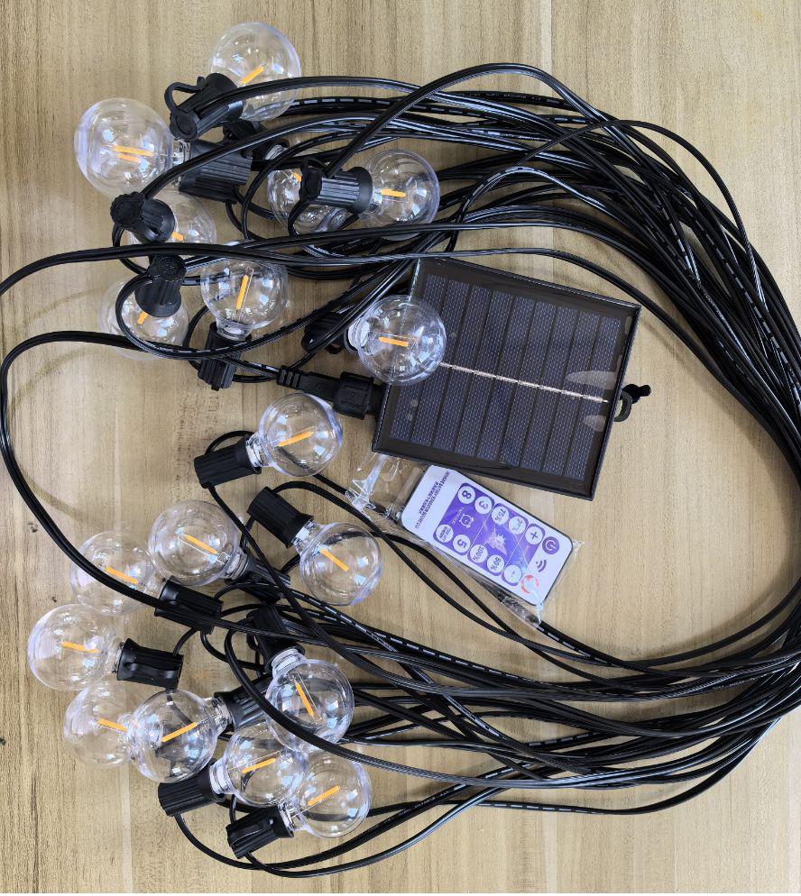 Outdoor Colorful G40 Bulb String Lights for Camping and Christmas Festivals, Plug-In Type