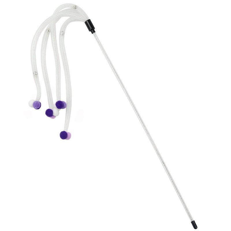 Katzenspielzeug: Raupen-Glocken-Teaser-Stab zur Selbstbeschäftigung und zum Backenzahnabrieb