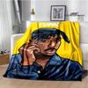 2PAC Hip -hop Singer Fashion Printed Blanket Warm Bed Blanket Soft and Comfortable Blanket Home Travel Blanket Birthday Gift