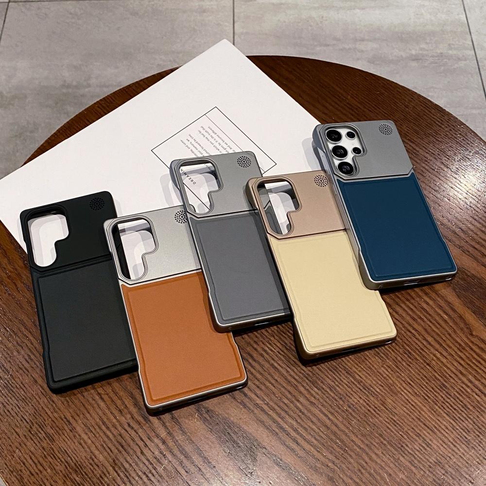 Luxury Leather for Magsafe Borderless Aromatherapy Cover for Samsung S26 S25 S24 S23 S22 Ultra Plus S26 Ultra Slim Magnetic Case