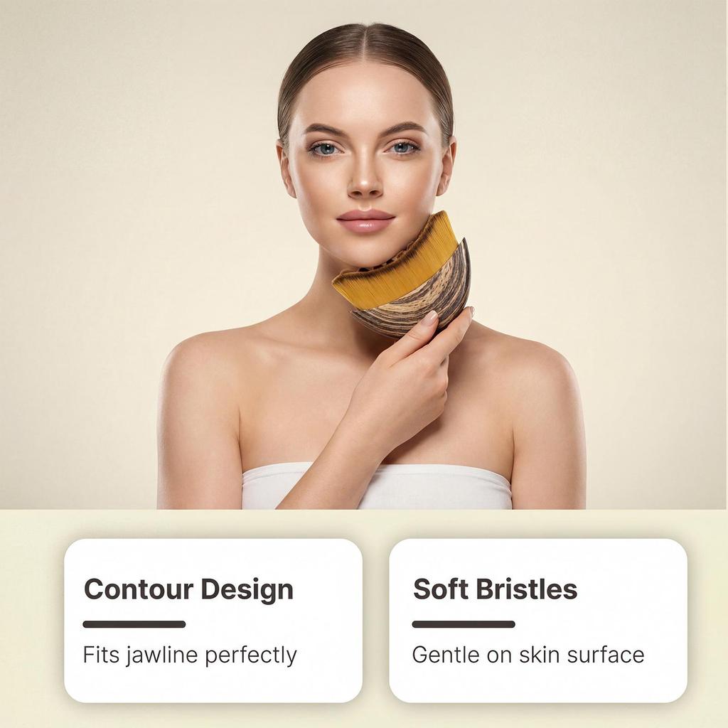 Portable Contour Face Brush for Daily Gentle Care, Enhancing Skin Elasticity, Smoothness, and Fineness