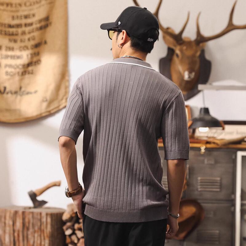 Men's Ice Silk Knitted Polo Shirt