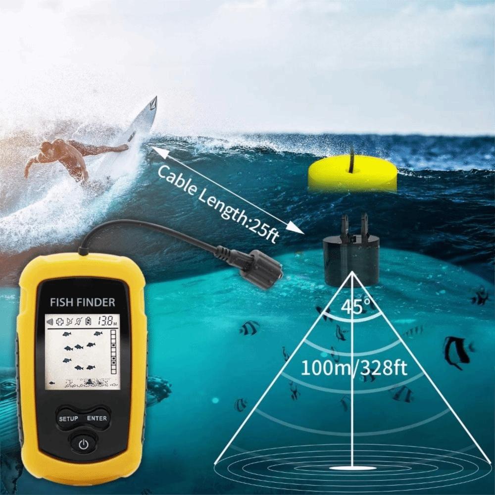 LCD Screen Portable Fish Finder Handheld Wireless Fish Finder Sonar Fish Finder Kayak Fishing
