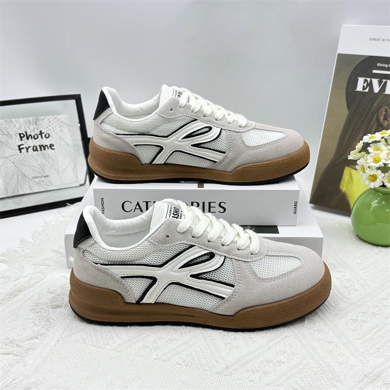 Angola red and white shoes German training shoes 2025 spring and autumn new retro versatile casual breathable mesh board shoes women