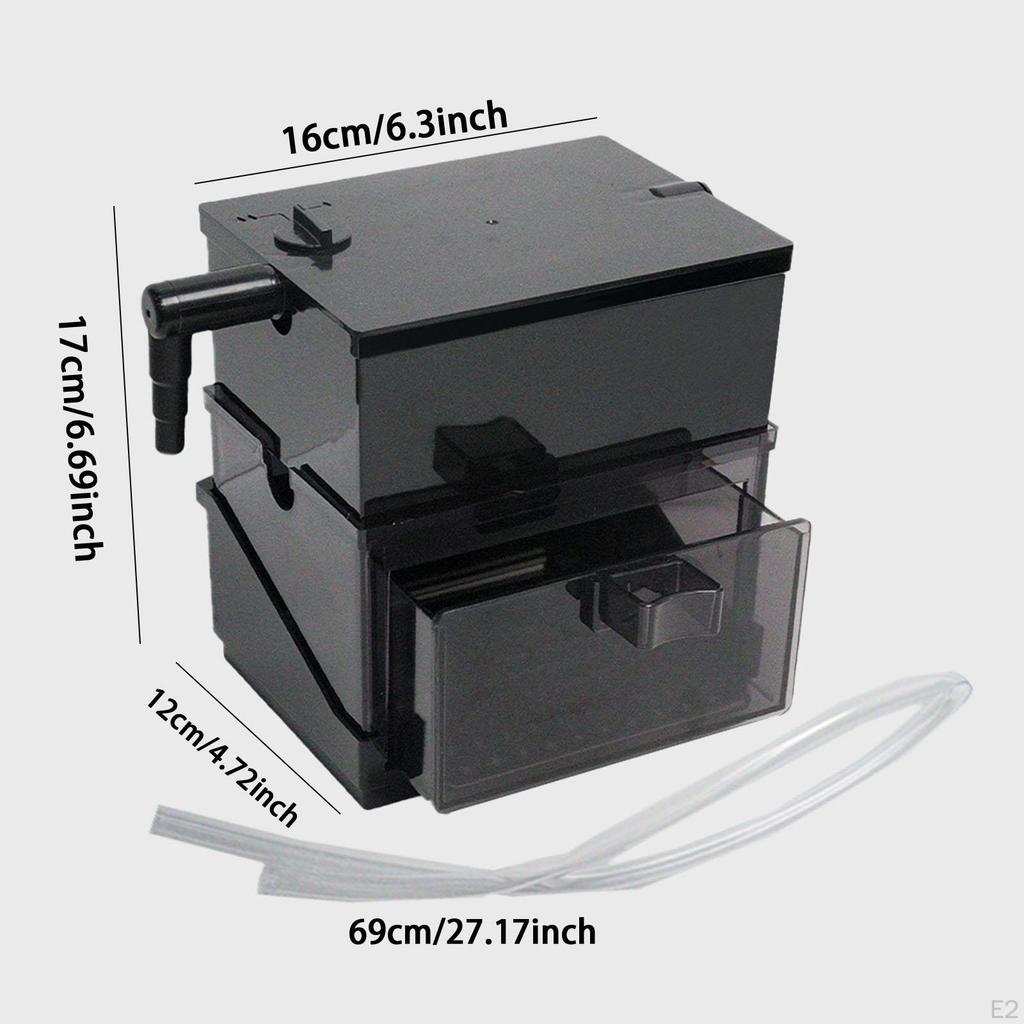 Aquarium Box Compact Lightweight Quiet Overflow Filtration System Drawer Tray