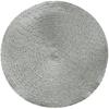 Set De Table Rond - KAEMINGK - 38 Cm - Plastique Lavable - Réutilisable - Argenté