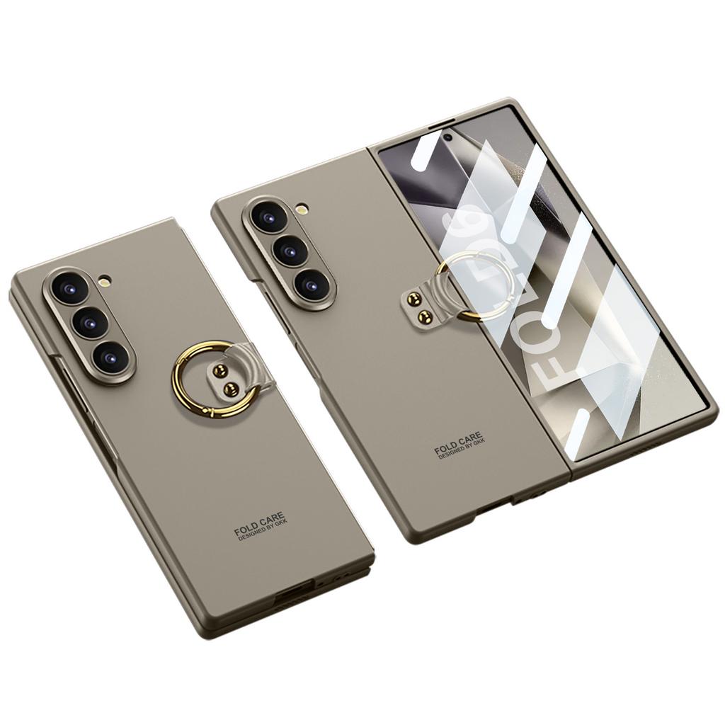 Samsung Galaxy Z Fold6 Folding Screen Mobile Phone Case Fine Hole Shell Membrane Ultra Thin Ring Buckle Protective Case