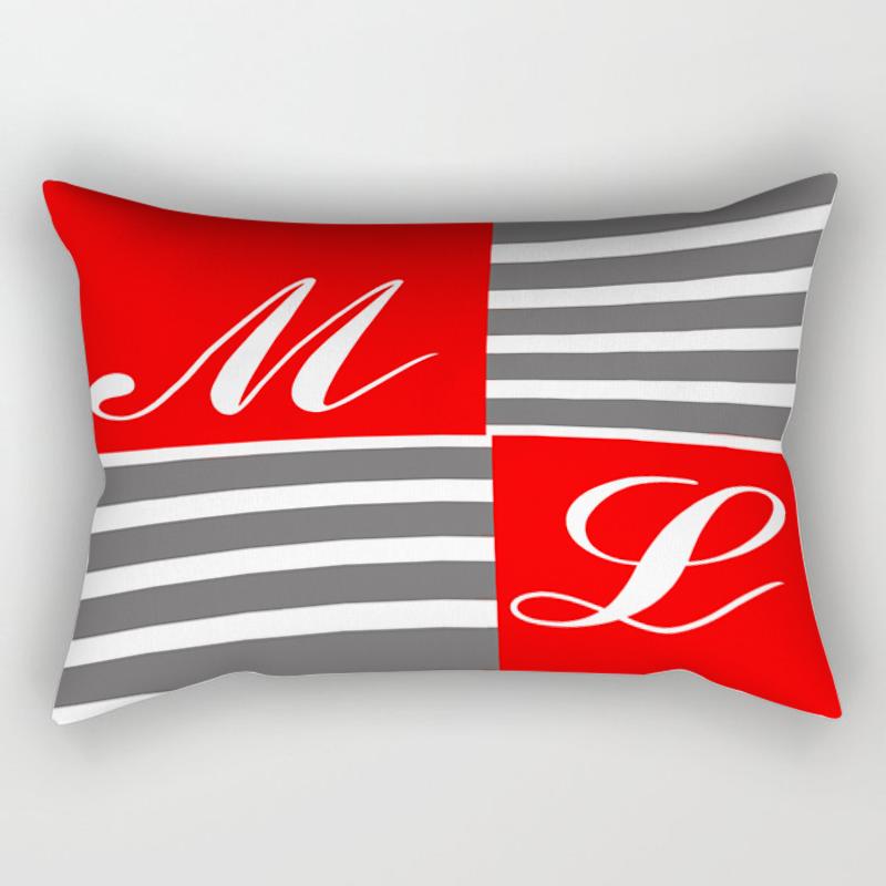 Nordic Red Sweet Cushion Cover Classic Geometric Fashion Home Decoration Living Room Sofa Pillowcase Car Waist Pillowcase 30*50