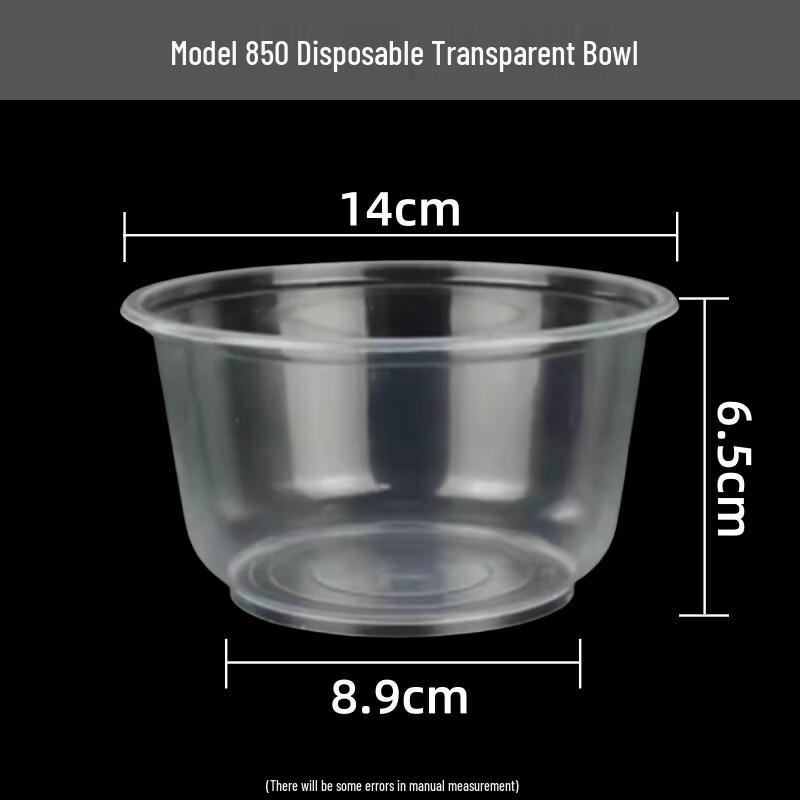 Disposable Round Plastic Takeout Bowl with Lid