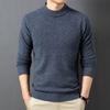 2025 Men's Pure Wool Round Neck Knit Sweater - Casual Long Sleeve Autumn/Winter Collection