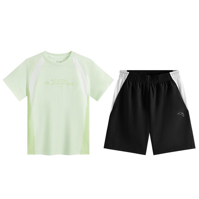 Anta Kids' Boys' Summer Water-Cooling Short-Sleeve Sports Set