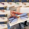 Square Metal Sunglasses With Pc Lenses For Fashion And Travel