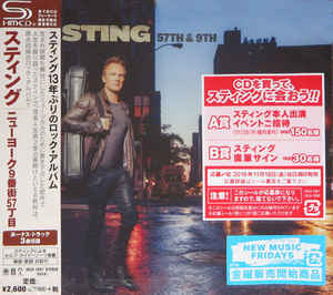 

CD STING - 57th & 9th UICA1067 A&M Records 2016 Japan Obi Rock