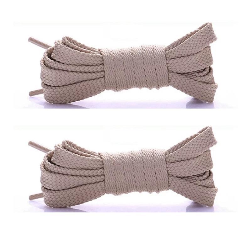 NEW Flat Shoelaces Classic Shoe Laces Off Sneaker Solid Neutral Color Replacement Shoe Strings Suitable for Sneakers Dad Shoes