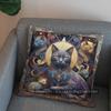 Bunte Katze Künstlerisches Muster Kissenbezüge Muster Kissenbezug Geeignet für Sofa Schlafzimmer Auto Kissenbezug