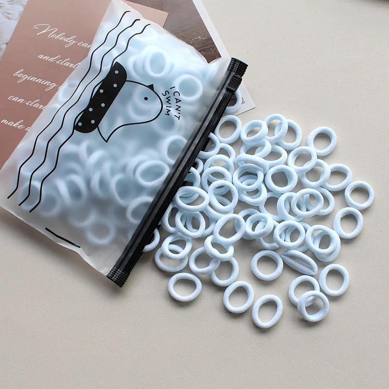 100pcs 2CM Kids Elastic Hair Bands Girls Gum Scrunchie Rubber Band for Children Nylon Hair Ties Headband Baby Hair Accessories