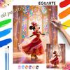 Disney Minnie Mouse Red Dress Painting by Numbers Hand Filled Drawing Art Kit Home Decor