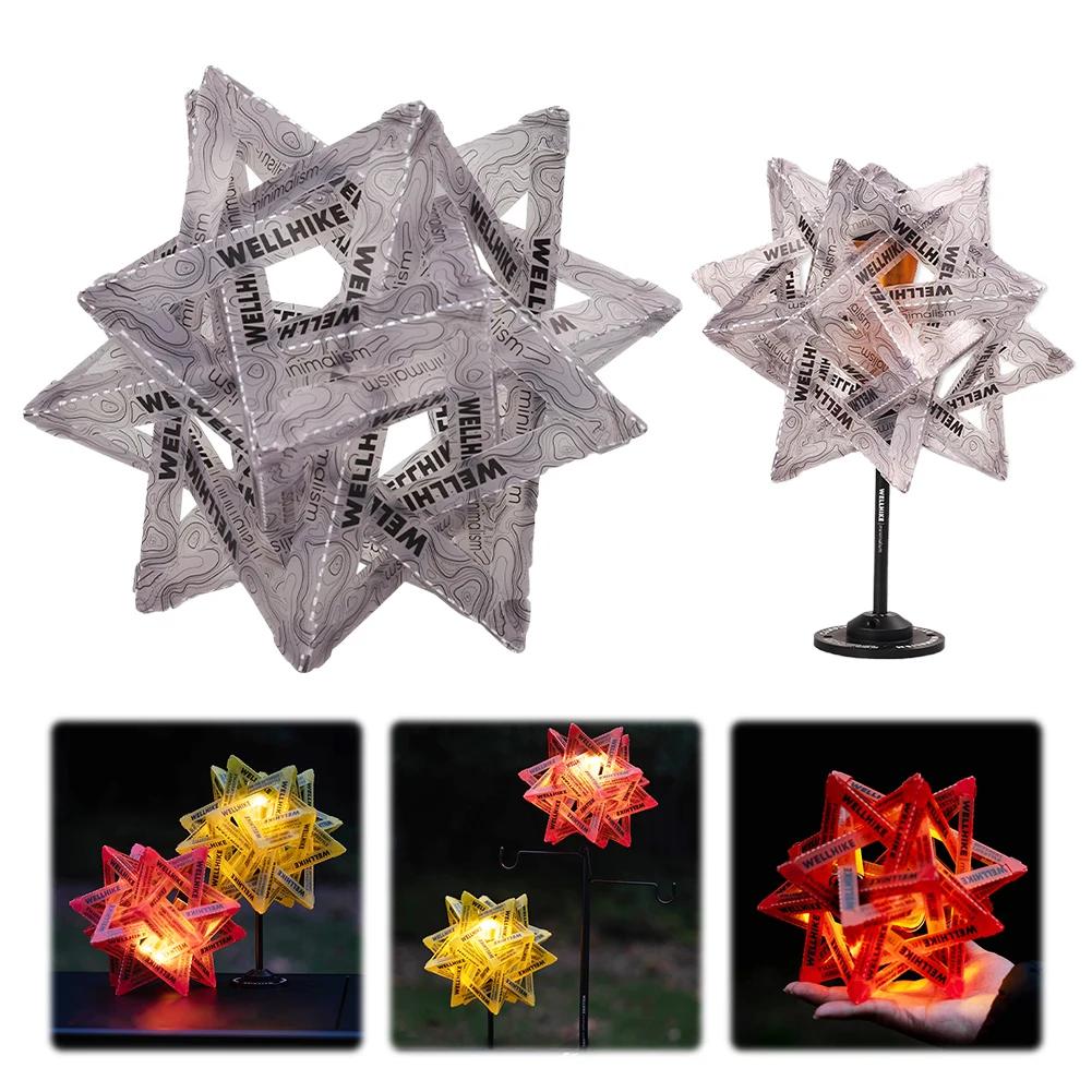 Outdoor Camping Light DIY Lampshade Waterproof Star Shape Lampshade Covers for Lights Pinecone Hollow Out Lamp Shade Star Decor