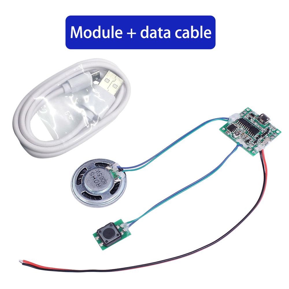 Sound Recorder Module Voice MP3 WAV Music Player with Loudspeaker Button Control 8M RAM Capacity DIY Music Box for Greeting Card