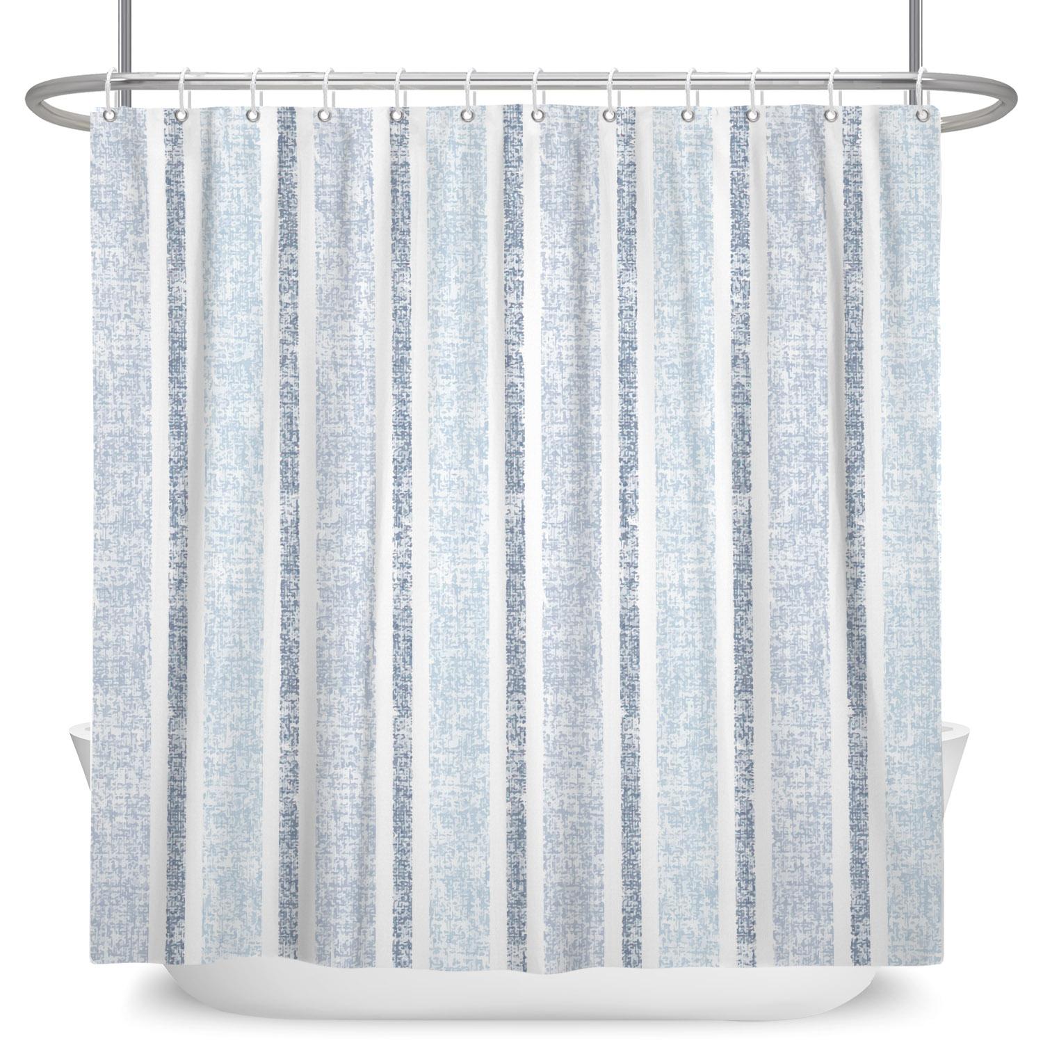 

Purple Wisteria Floral Shower Curtain Elegant Abstract Line Print Waterproof Bath Curtain Bathroom Decor Polyester With Hooks W60H190(CM)-1 Pcs