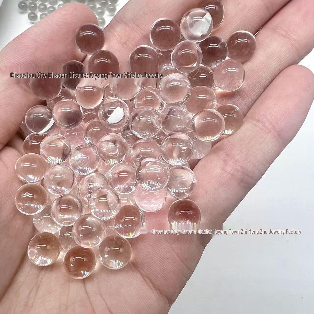 Acrylic Transparent Round Beads (2.5mm-25mm) - Solid Plastic Bubble Beads for Children's Toys